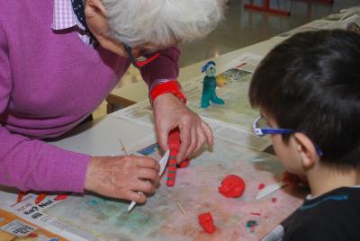 Fusako Yusaki at the animation workshop